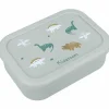 Lunch box 3 compartiments en silicone Dino vert|Kidzroom