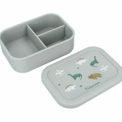 Lunch box 3 compartiments en silicone Dino vert|Kidzroom