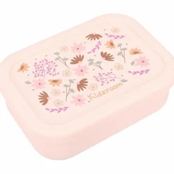 Kidzroom Lunch box 3 compartiments en silicone Fleurs rose