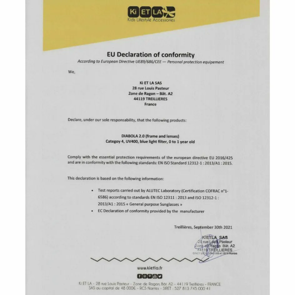 Lunettes de soleil Diabola Vert Paon (0-12 mois)|KI et LA Best