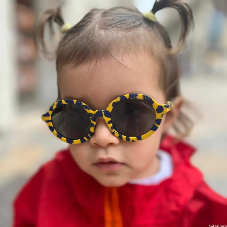 Outlet Komono Lunettes de soleil Kiddos Lou Pattern yellow blue (3-5 ans)