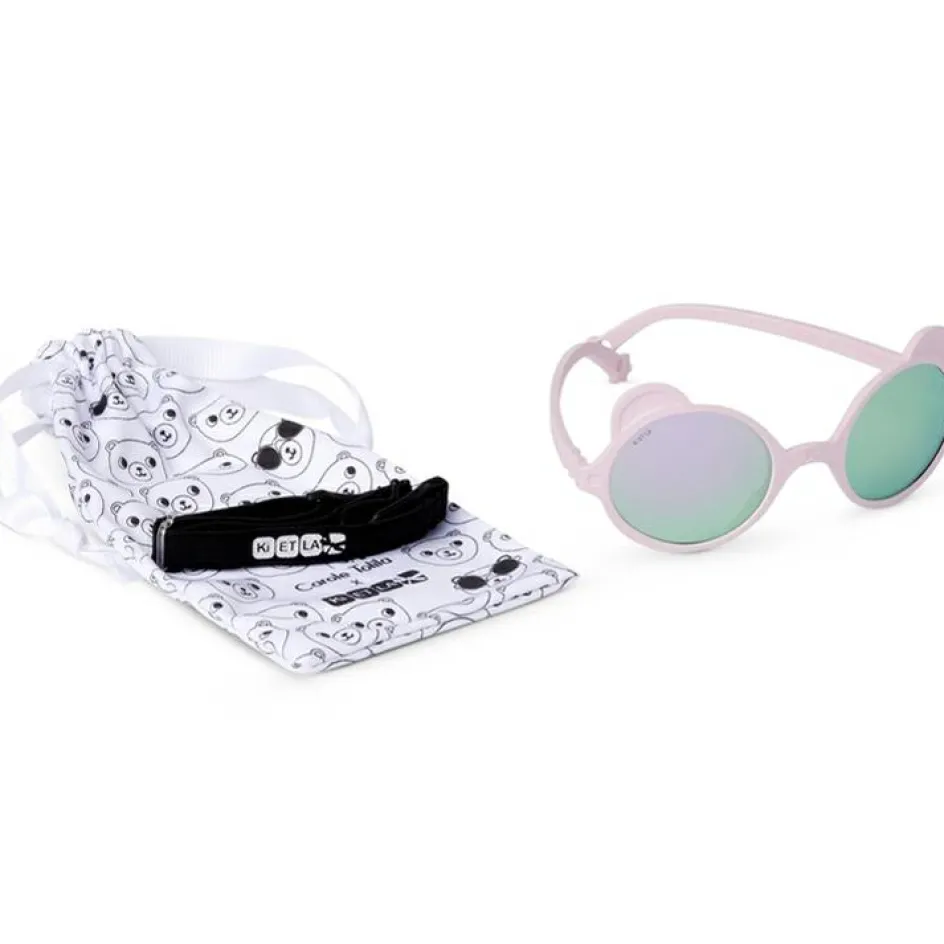 New KI et LA Lunettes de soleil Ourson Rose pâle (12-24 mois)