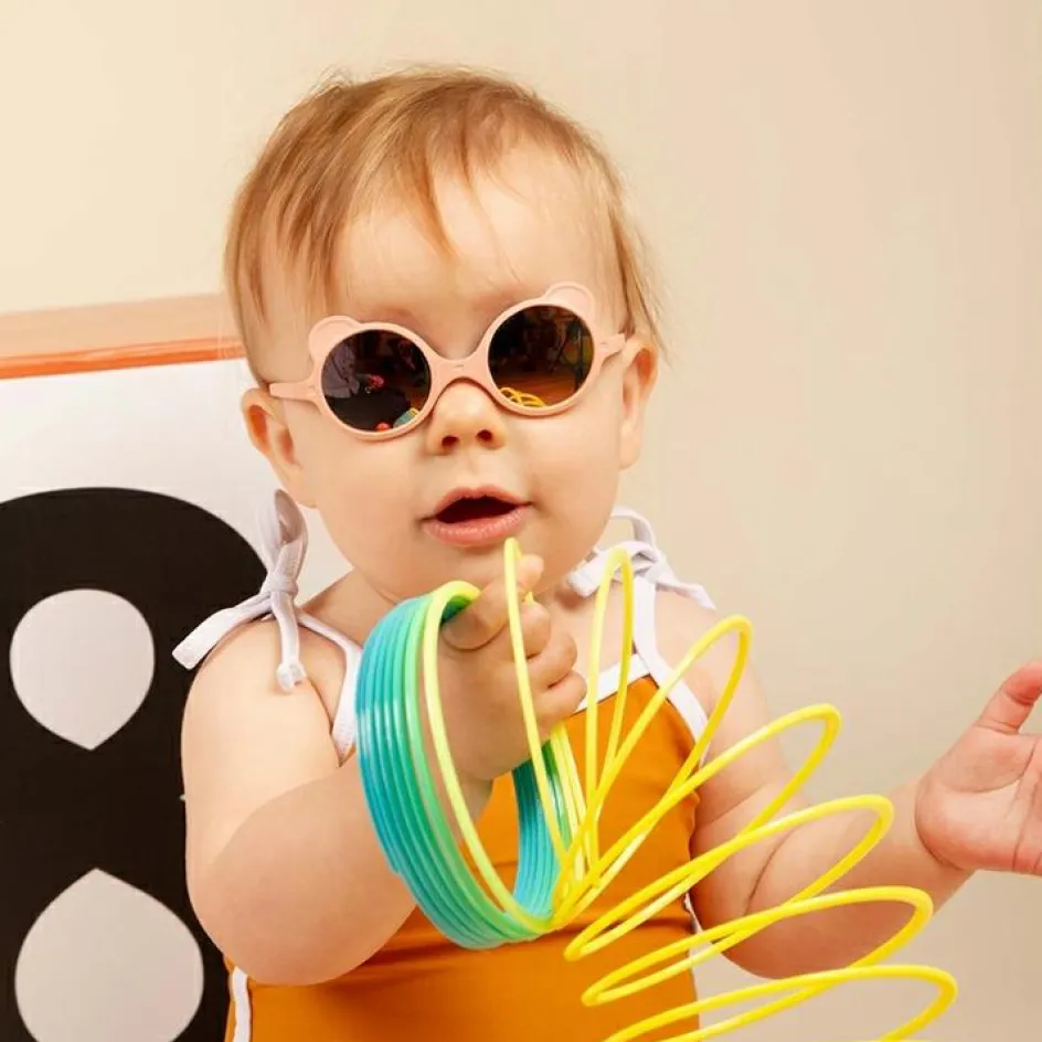 New KI et LA Lunettes de soleil Ourson Rose pêche (0-12 mois)
