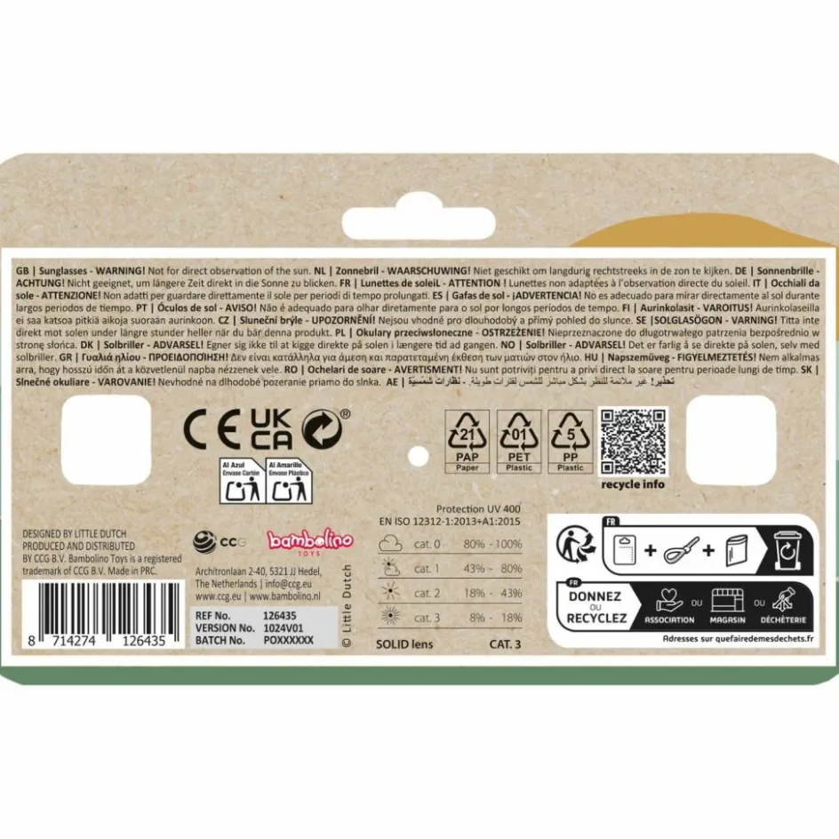 Lunettes de soleil Round Sea Green|Little Dutch