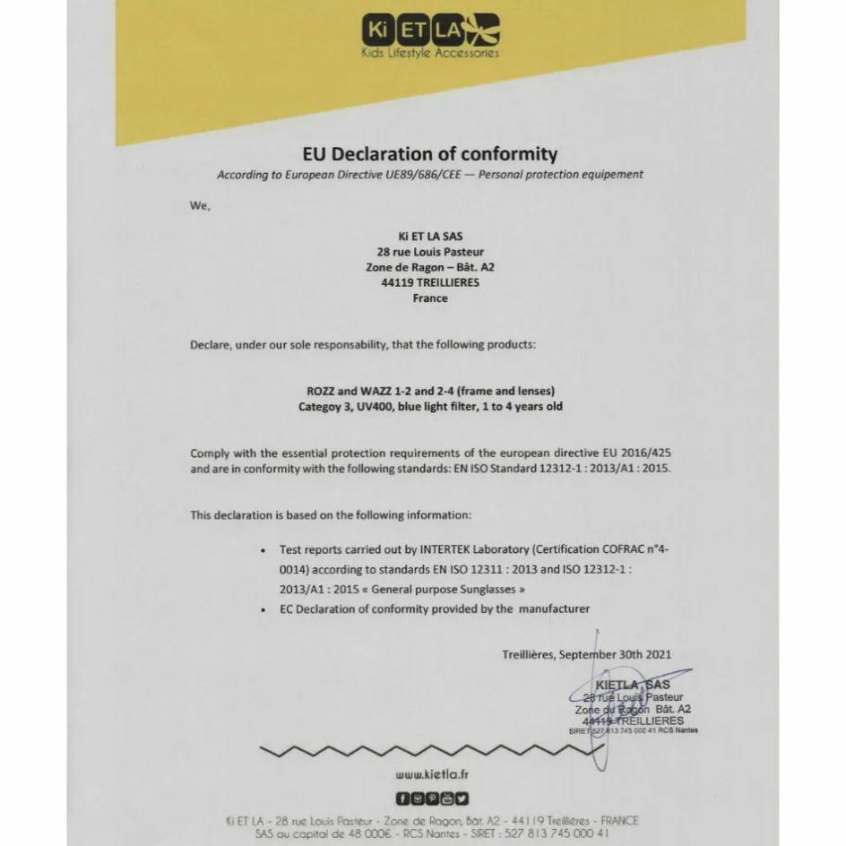 Sale KI et LA Lunettes de soleil Wazz Terracotta (12-24 mois)