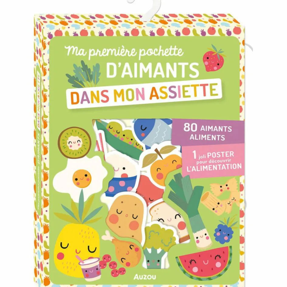 New Auzou Editions Ma pochette d'aimants Dans mon assiette
