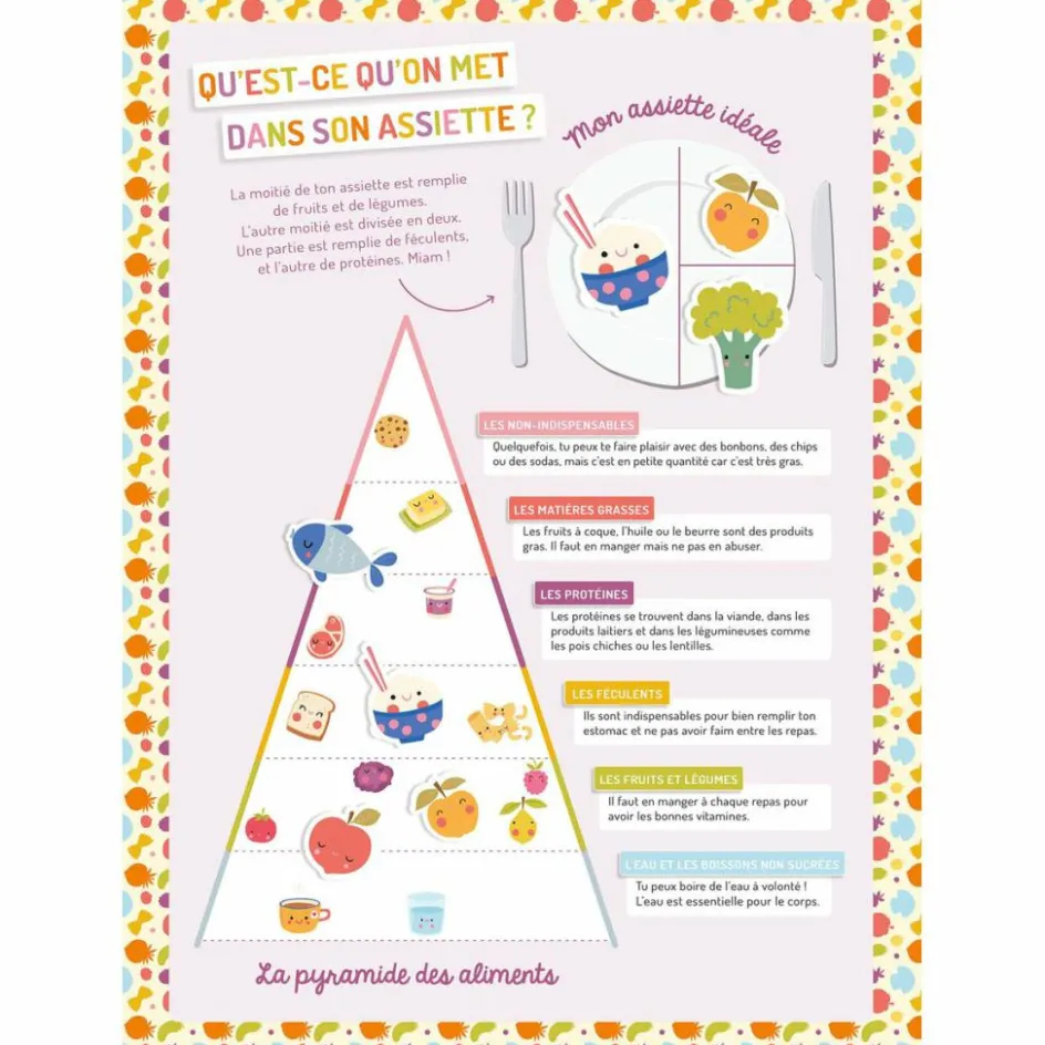 New Auzou Editions Ma pochette d'aimants Dans mon assiette