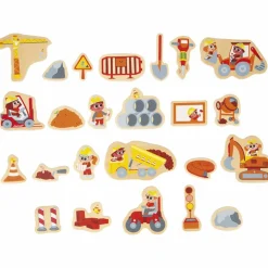 Sale Janod Magnets Engins de chantier (24 pièces)