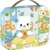 Best Janod Malette de 4 petits puzzles (6 à 16 pièces)