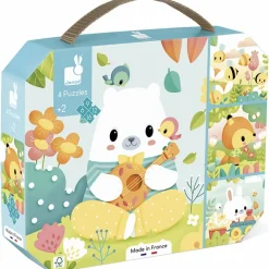 Best Janod Malette de 4 petits puzzles (6 à 16 pièces)