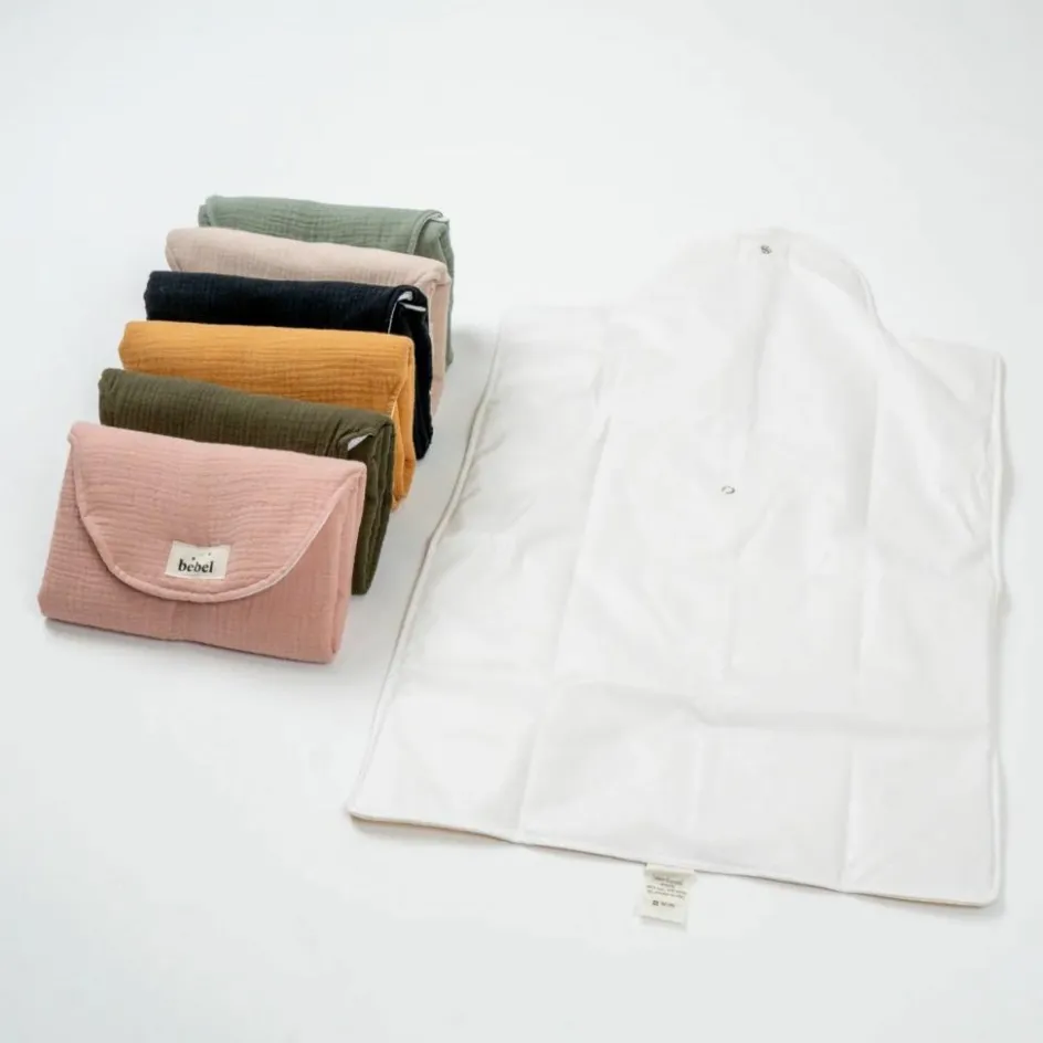 Matelas à langer effet lin camel|BEBEL New