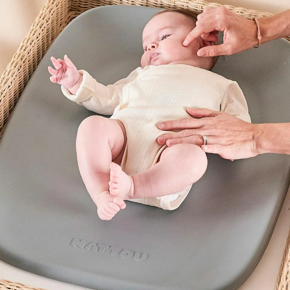 Matelas à langer en mousse Softy gris (70 x 50 cm)|Nattou Sale