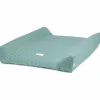 Matelas à langer Stories Édition limitée Teal cream grid|Nobodinoz Sale