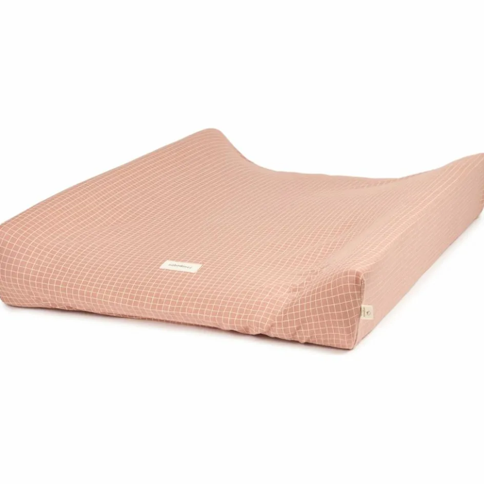 Matelas à langer Stories Édition limitée Pink cream grid|Nobodinoz