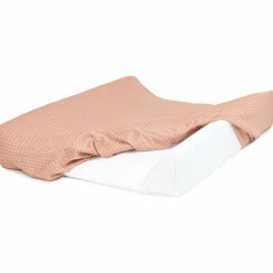 Matelas à langer Stories Édition limitée Pink cream grid|Nobodinoz