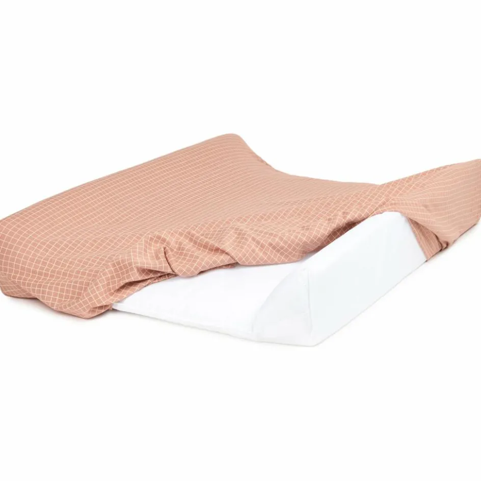 Matelas à langer Stories Édition limitée Pink cream grid|Nobodinoz