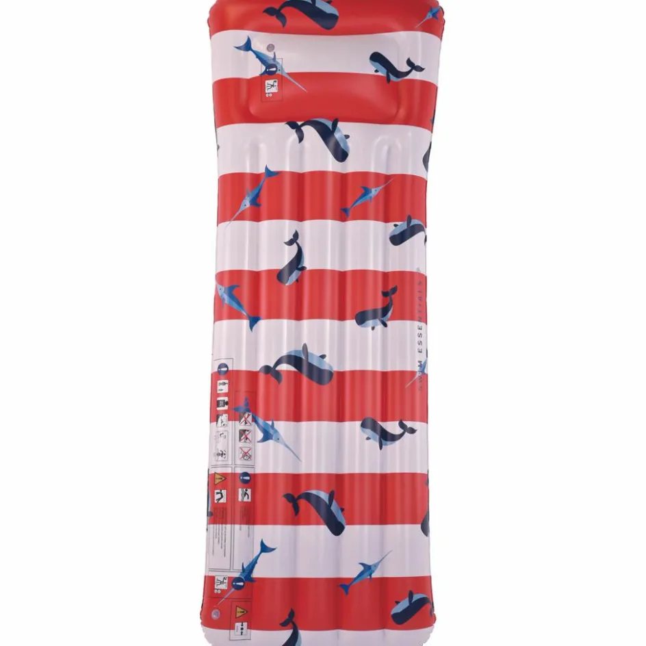 Discount Swim Essentials Matelas aquatique Baleine rouge et blanc