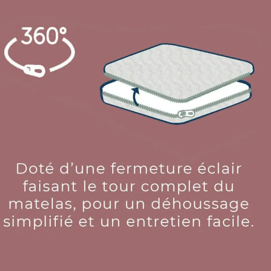 Clearance Candide Matelas Zen déhoussable 360° (70x140 cm)