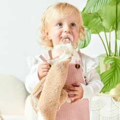 Maxi doudou attache sucette Teddy Ours Caramel|Nattou Hot