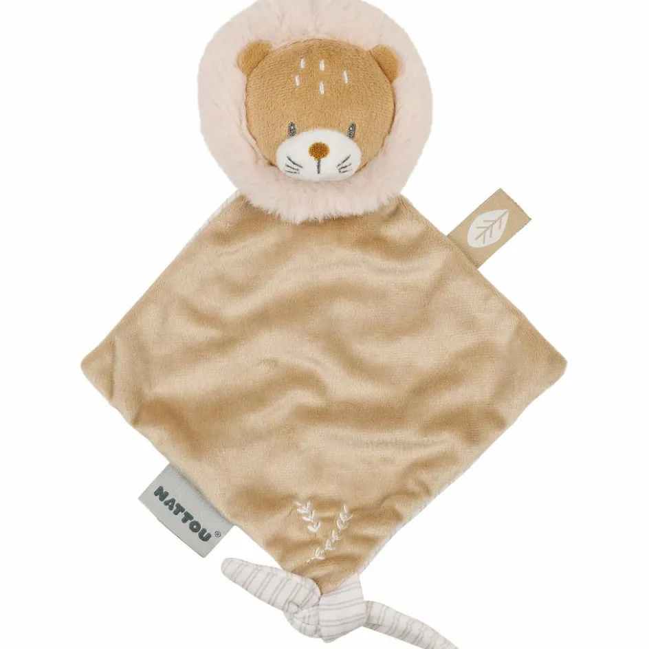 Mini doudou attache sucette Ernest le Lion (19 cm)|Nattou Online