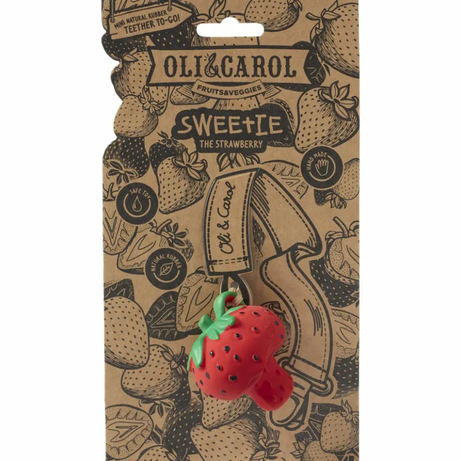 Outlet Oli & Carol Mini jouet de dentition Chewy Sweetie la fraise