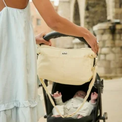 Mini organisateur de poussette Sorbet citron en coton irisé|BEBEL