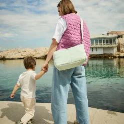 Mini organisateur de poussette Sorbet menthe en coton irisé|BEBEL Hot