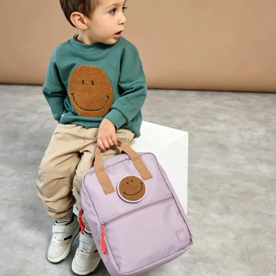 Mini Sac à dos carré Little Gang Mauve|Lässig Best