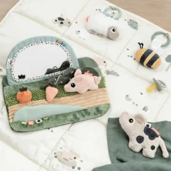 Outlet Done by Deer Miroir d'éveil Tummy time Tiny farm Multicolore