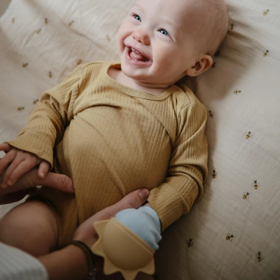 Mitaine de dentition Sunshine-Baby Blue|Mushie Best