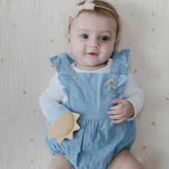 Mitaine de dentition Sunshine-Baby Blue|Mushie Best