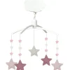 Trousselier Mobile musical en coton bio Étoile rose