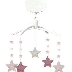 Trousselier Mobile musical en coton bio Étoile rose
