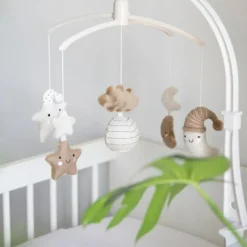 Mobile musical Heaven clay-warm linen|Baby's Only Clearance