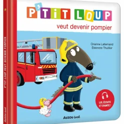 Auzou Editions Mon album P'tit Loup P'tit Loup veut devenir pompier
