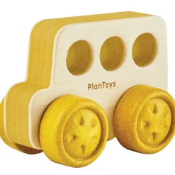 Mon petit bus en bois d'hévéa jaune|Plan Toys Sale