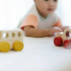 Mon petit bus en bois d'hévéa jaune|Plan Toys Sale