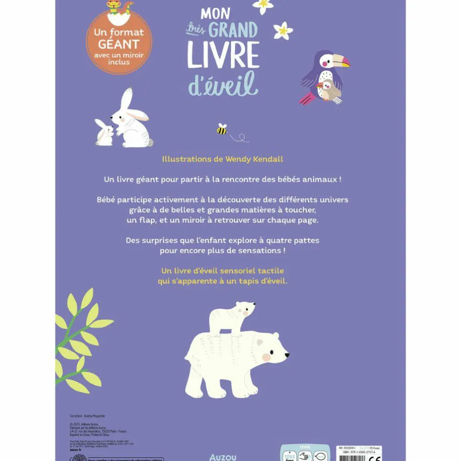 Clearance Auzou Editions Mon très grand livre d'éveil Les bébés animaux