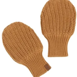 Moufles bébé en teddy coton bio Soul caramel (0-6 mois)|Baby's Only Best