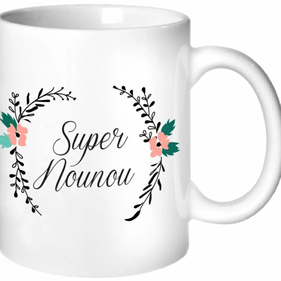 Mug Nounou Fleurs (personnalisable)|Les Griottes Hot
