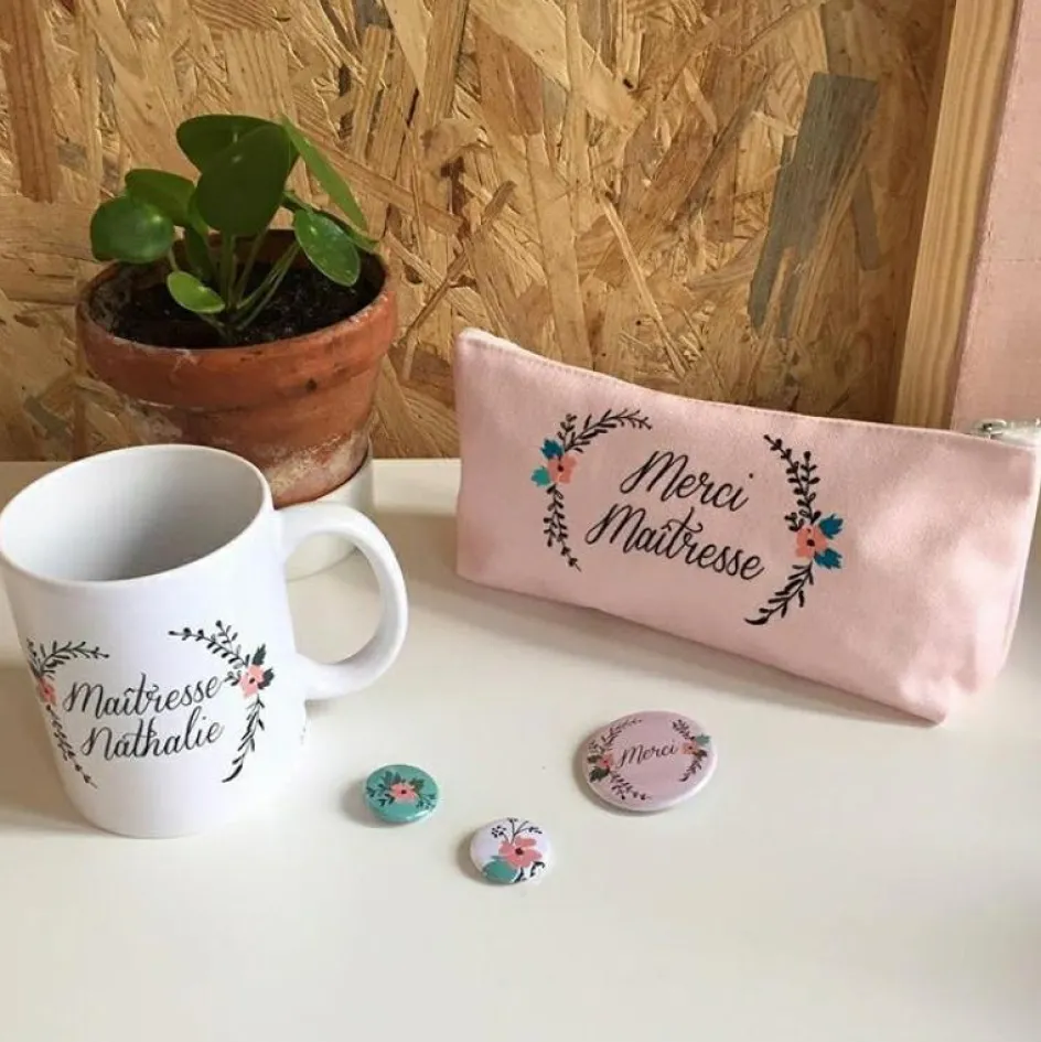 Mug Nounou Fleurs (personnalisable)|Les Griottes Hot