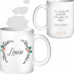 Mug personnalisable Fleurs|Les Griottes Discount