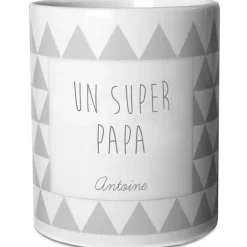 Mug triangles gris (personnalisable)|Les Griottes Best