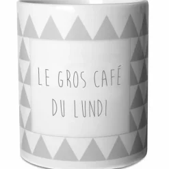 Mug triangles gris (personnalisable)|Les Griottes Best