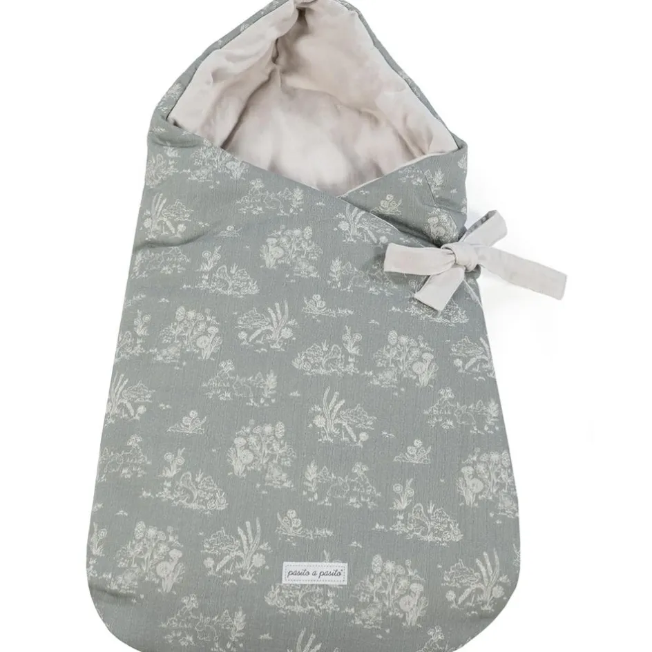 Sale Pasito a pasito Nid d'ange avec capuche Toile de Jouy Forest