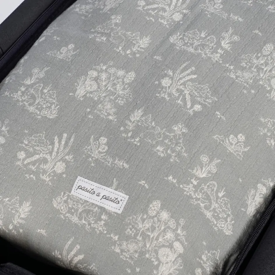 Sale Pasito a pasito Nid d'ange avec capuche Toile de Jouy Forest