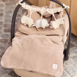 Hot Jollein Nid d'ange passe sangle Cloudy Rib Milky Coffee (groupe 0+)