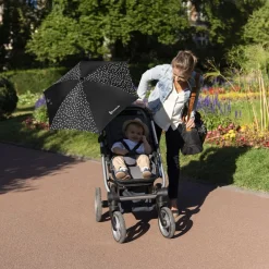 Hot Badabulle Ombrelle pour poussette blanche et noire