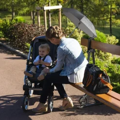 Hot Badabulle Ombrelle pour poussette blanche et noire