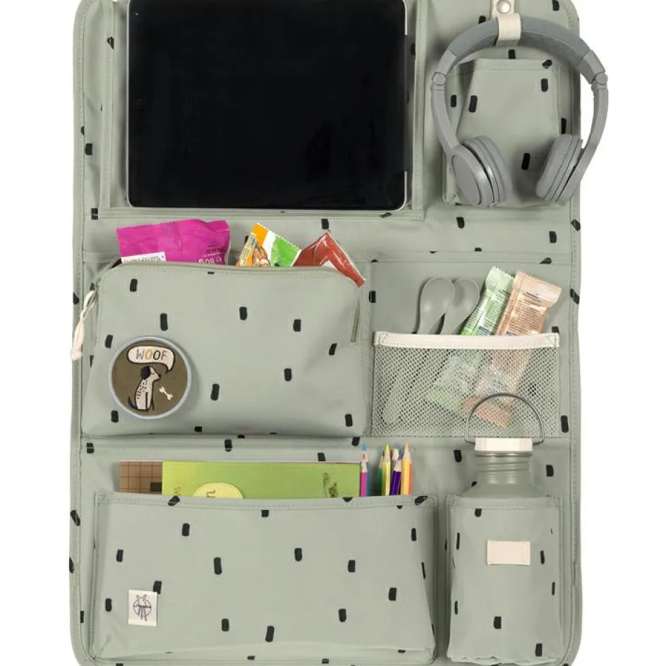 Discount Lässig Organiseur de voiture Happy Prints olive clair